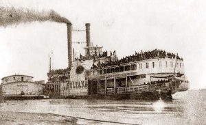 The last photo of the Sultana, taken in Helena, Ark., 