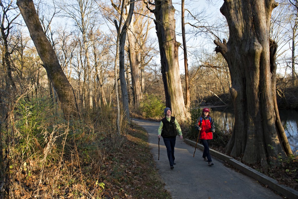 Hiking at Pinnacle Mountain State Park in Little Rock.