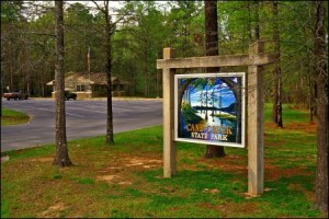 cane creek state park new sign