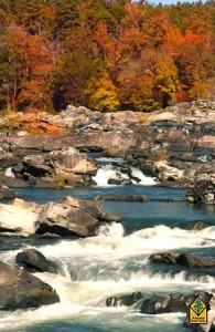 Fall scene of the Cossatot River. 