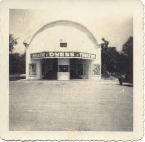 Photo of the Dyess Theatre in 1947