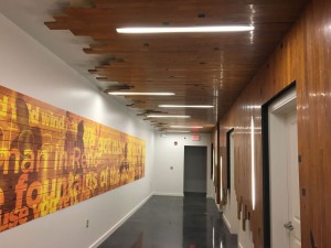 Interior of the new Dyess Theatre visitors center