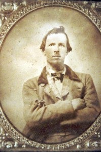 A photo of Littleton Meek Veazey, who gave land for the city of Sheridan in 1869. Photo by Z. Clift. 
