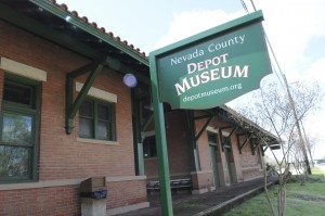 Outside of the Nevada County Depot and Museum. Photo by Z. Clift