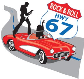 rock and roll highway 67 logo
