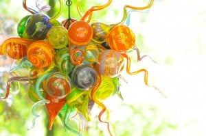 Intricate art installation under Full Moon Bridge. Photo by Z. Clift.